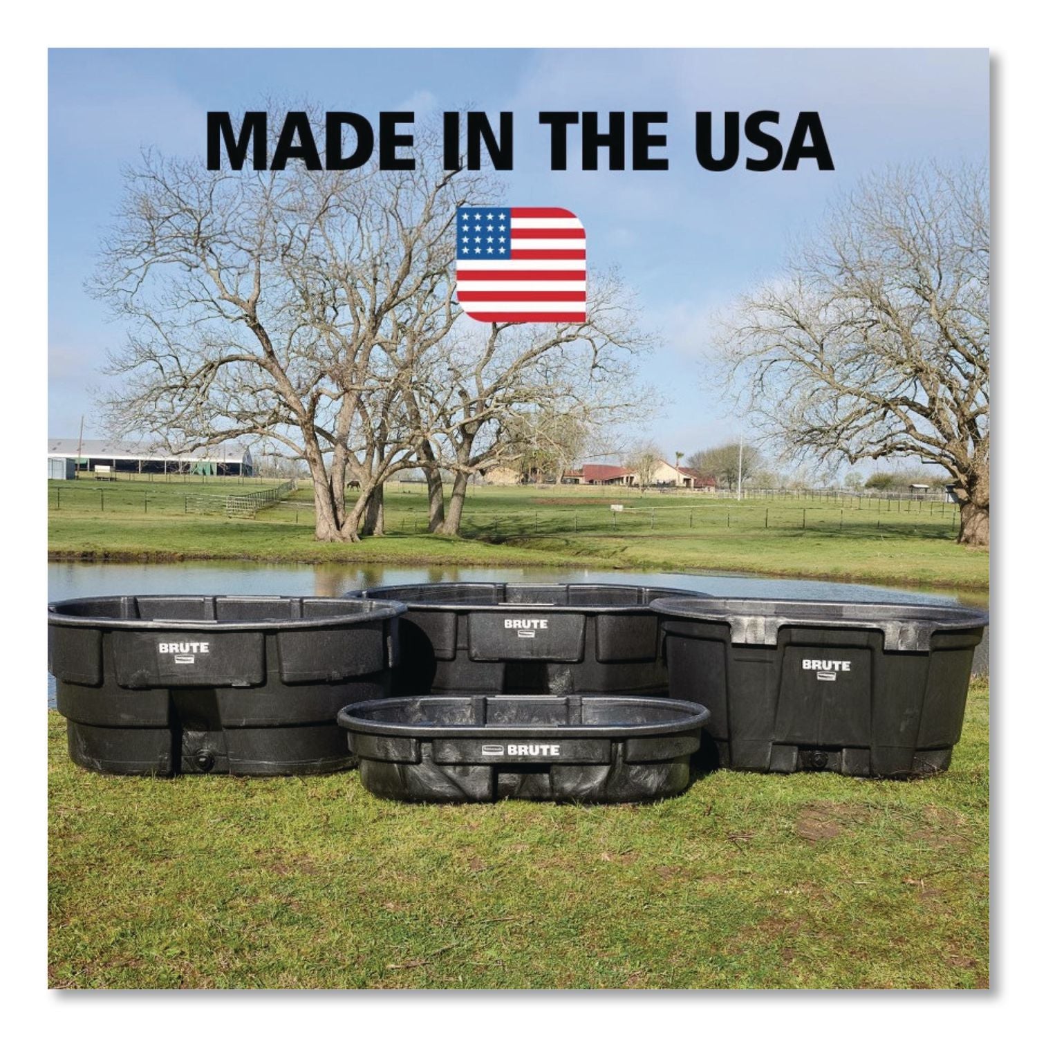 Brute Stock Tank, 300 Gal, Black