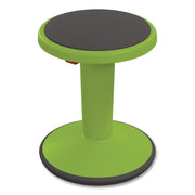 Hierarchy Grow Stool, Short, Backless, Supports Up To 250 Lbs, 14" To 18" Seat Height, Green Seat, Green Base