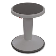 Hierarchy Grow Stool, Short, Backless, Supports Up To 250 Lbs, 14" To 18" Seat Height, Gray Seat, Gray Base