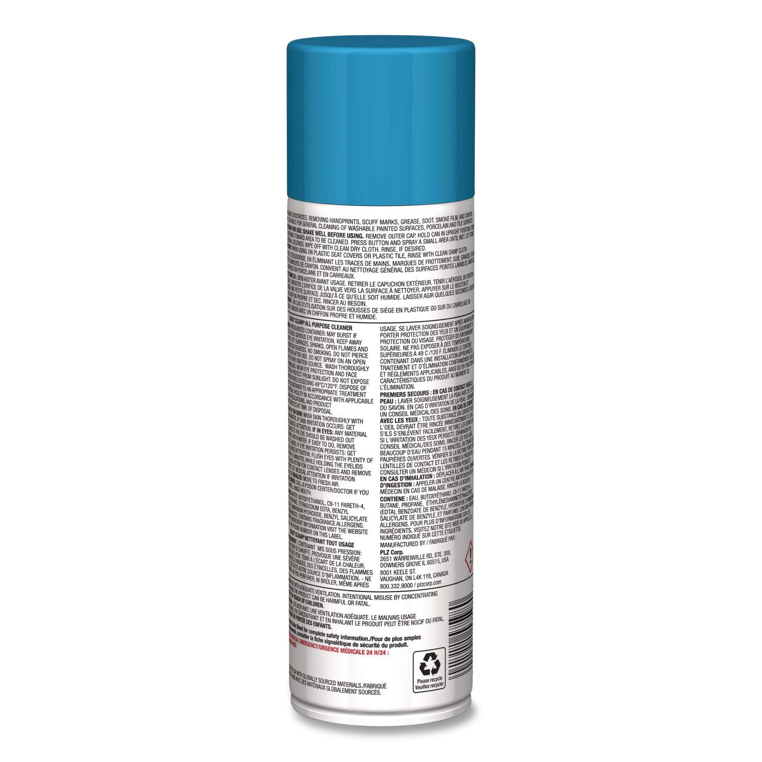 Crazy Clean, Unscented, 19 Oz Aerosol Spray, 12/Carton
