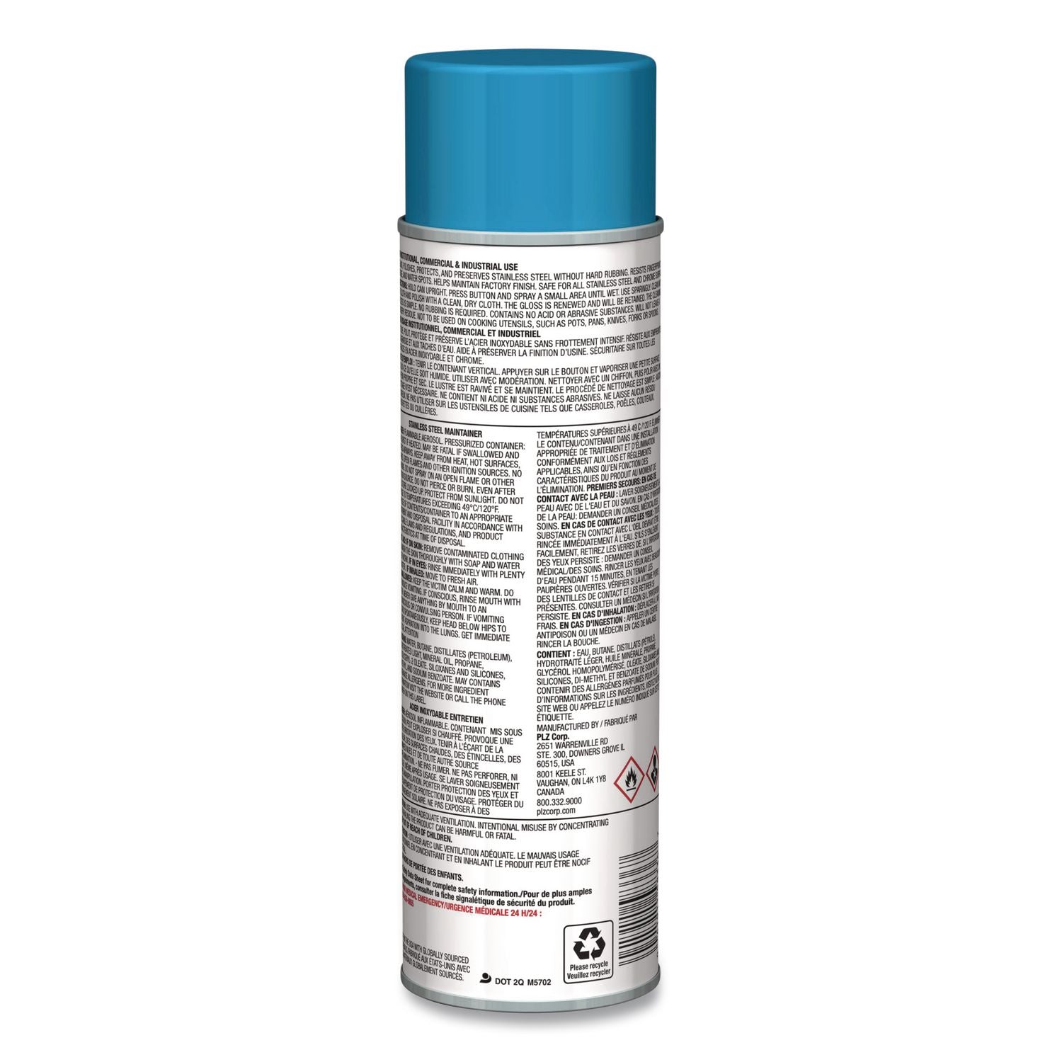 Stainless Steel Maintainer, 16 Oz Aerosol Spray, 12/Carton
