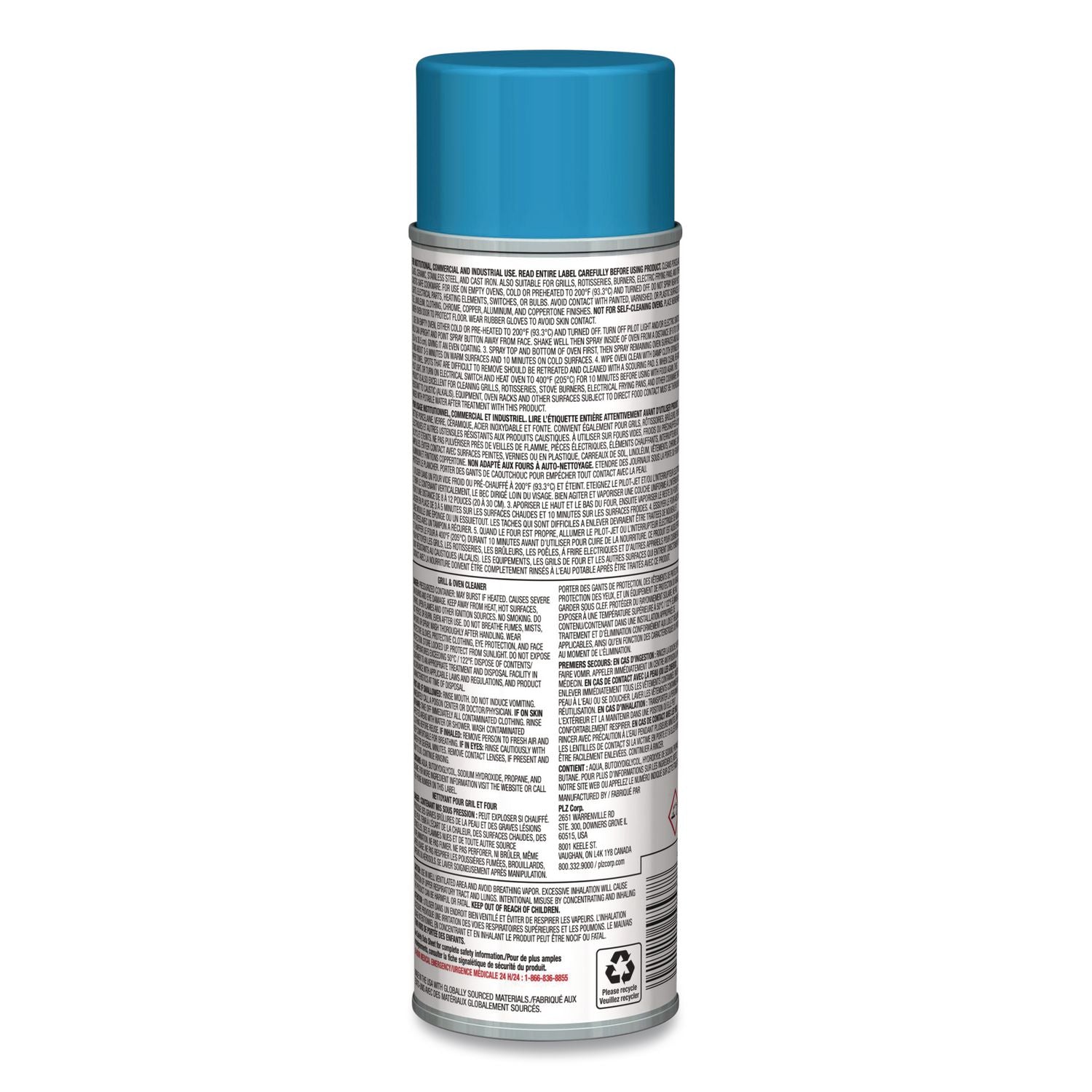 Grill And Oven Cleaner, 18 Oz Aerosol Spray, 12/Carton