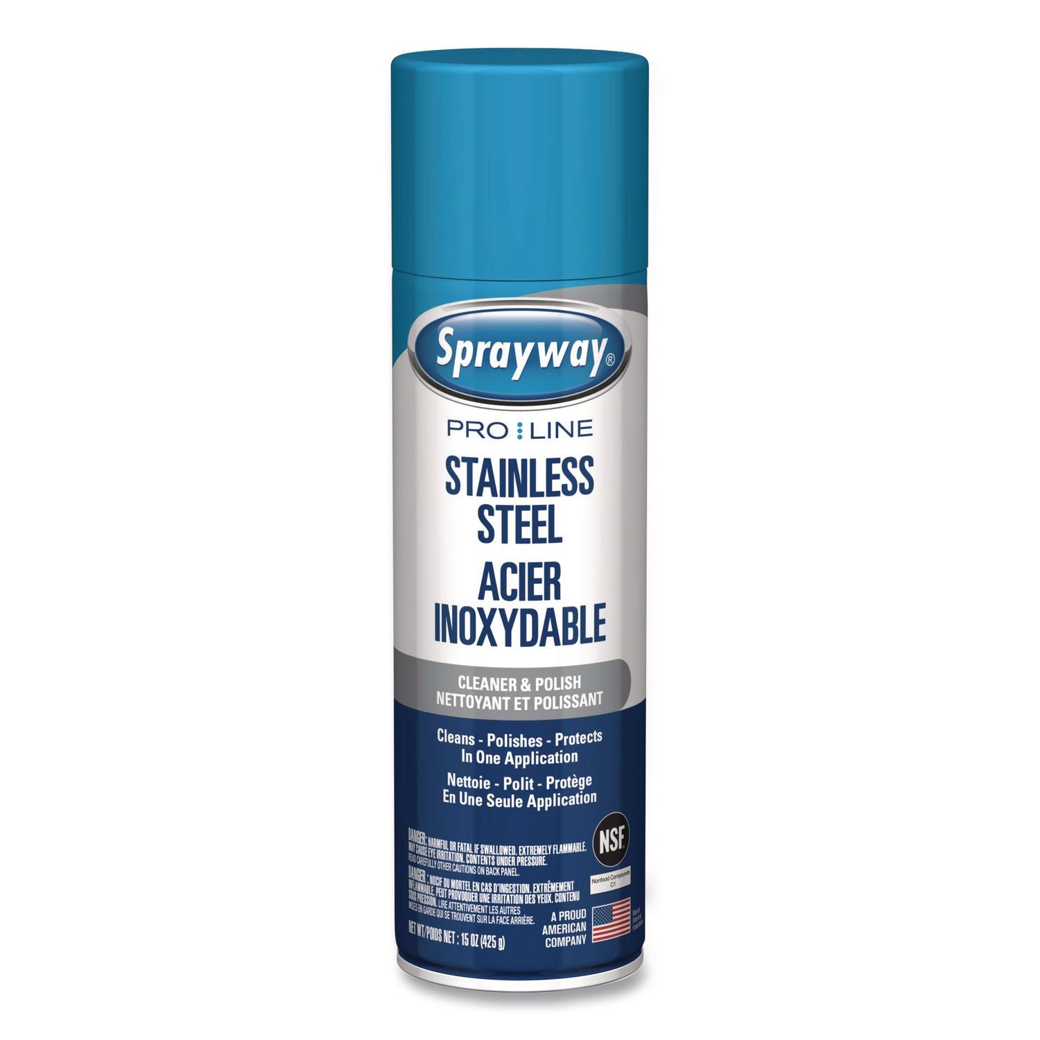 Stainless Steel Cleaner And Polish, 15 Oz Aerosol Spray, 12/Carton