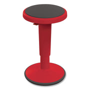 Hierarchy Grow Stool, Short, Backless, Supports Up To 250 Lbs, 14" To 18" Seat Height, Red Seat, Red Base