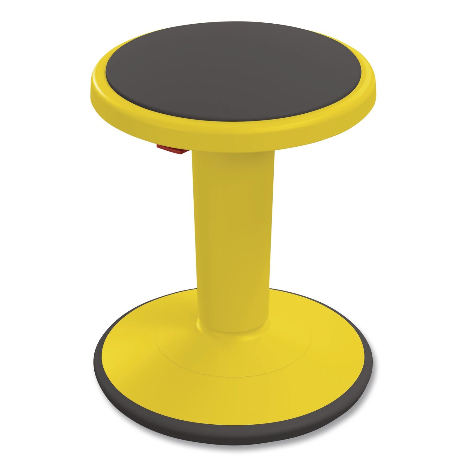 Hierarchy Grow Stool, Short, Backless, Supports Up To 250 Lbs, 14" To 18" Seat Height, Yellow Seat, Yellow Base