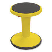 Hierarchy Grow Stool, Short, Backless, Supports Up To 250 Lbs, 14" To 18" Seat Height, Yellow Seat, Yellow Base