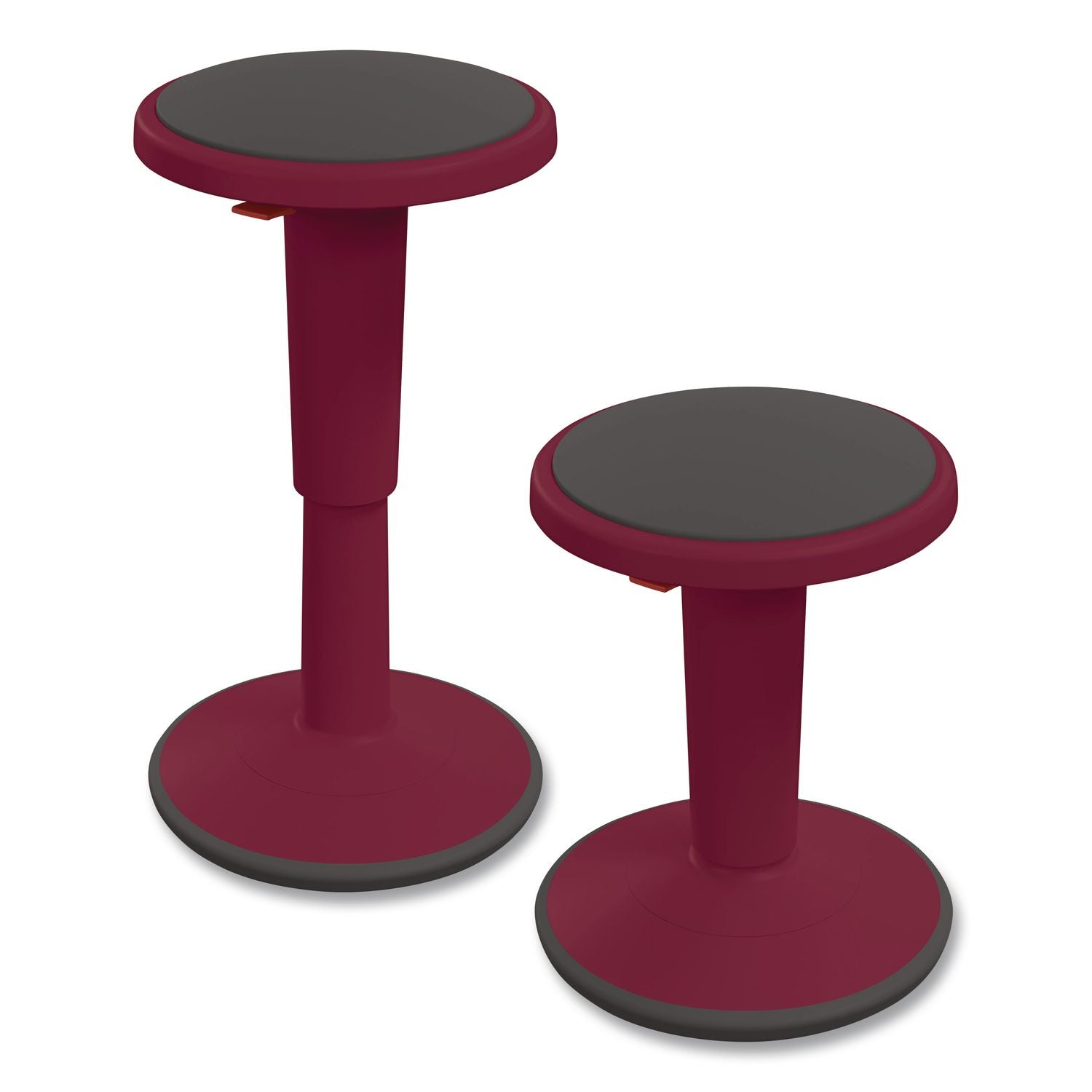 Hierarchy Grow Stool, Tall, Backless, Supports Up To 250 Lbs, 17" To 24" Seat Height, Currant Seat, Currant Base