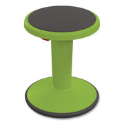 Hierarchy Grow Stool, Tall, Backless, Supports Up To 250 Lbs, 17" To 24" Seat Height, Green Seat, Green Base
