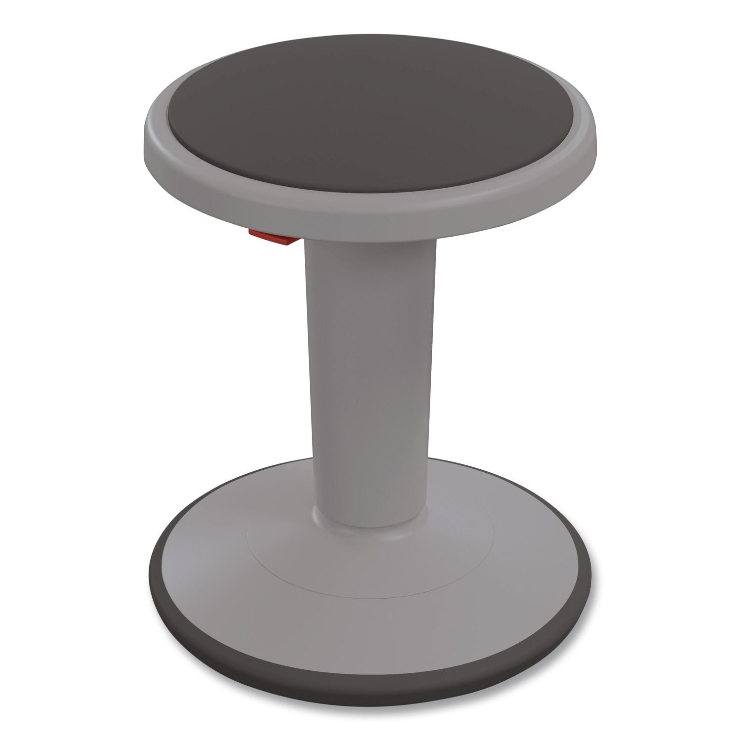 Hierarchy Grow Stool, Tall, Backless, Supports Up To 250 Lbs, 17" To 24" Seat Height, Gray Seat, Gray Base