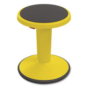 Hierarchy Grow Stool, Tall, Backless, Supports Up To 250 Lbs, 17" To 24" Seat Height, Yellow Seat, Yellow Base