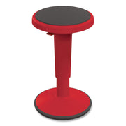 Hierarchy Grow Stool, Tall, Backless, Supports Up To 250 Lbs, 17" To 24" Seat Height, Red Seat, Red Base