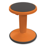 Hierarchy Grow Stool, Tall, Backless, Supports Up To 250 Lbs, 17" To 24" Seat Height, Orange Seat, Orange Base