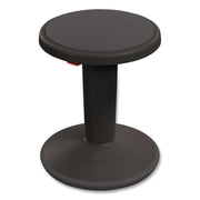 Hierarchy Grow Stool, Short, Backless, Supports Up To 250 Lbs, 14" To 18" Seat Height, Black Seat, Black Base