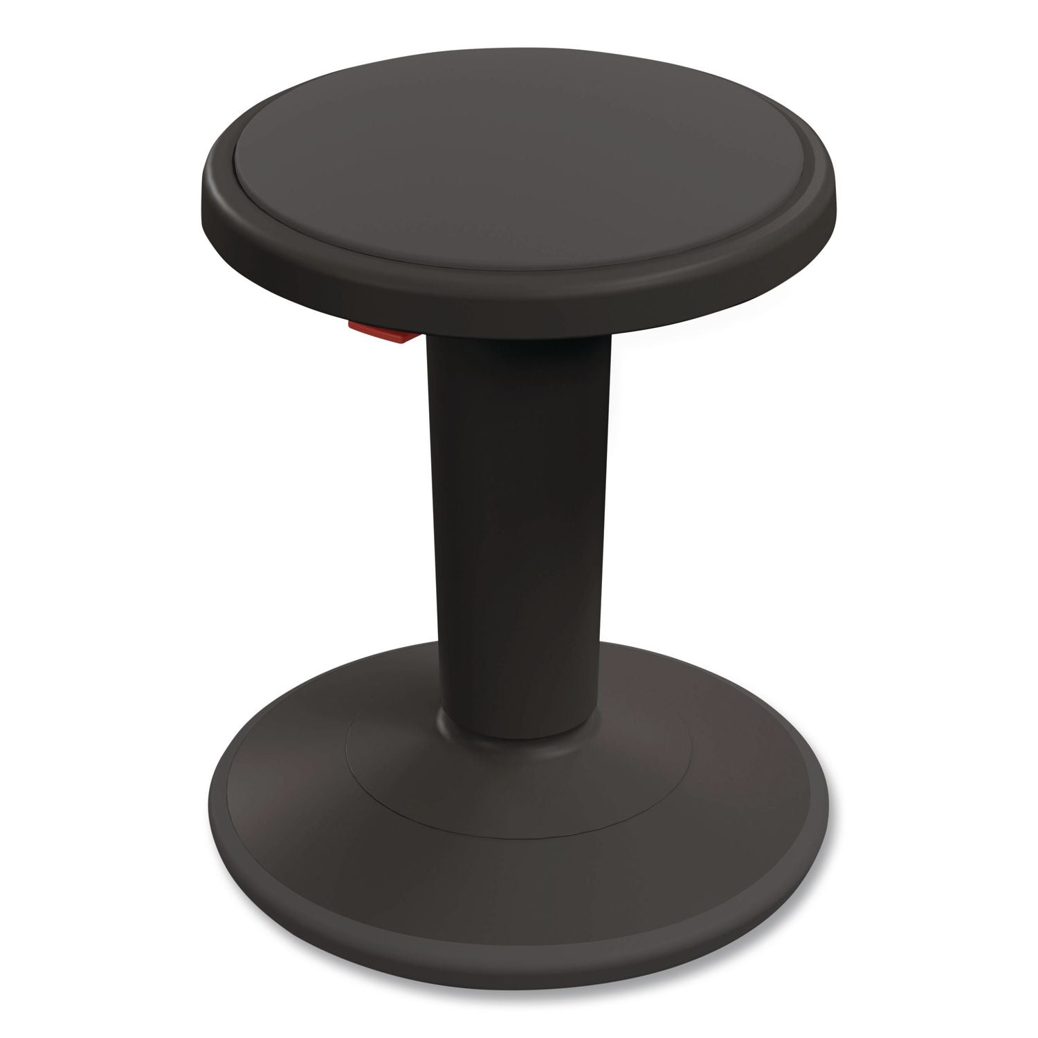 Hierarchy Grow Stool, Tall, Backless, Supports Up To 250 Lbs, 17" To 24" Seat Height, Black Seat, Black Base