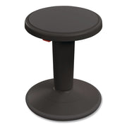 Hierarchy Grow Stool, Tall, Backless, Supports Up To 250 Lbs, 17" To 24" Seat Height, Black Seat, Black Base