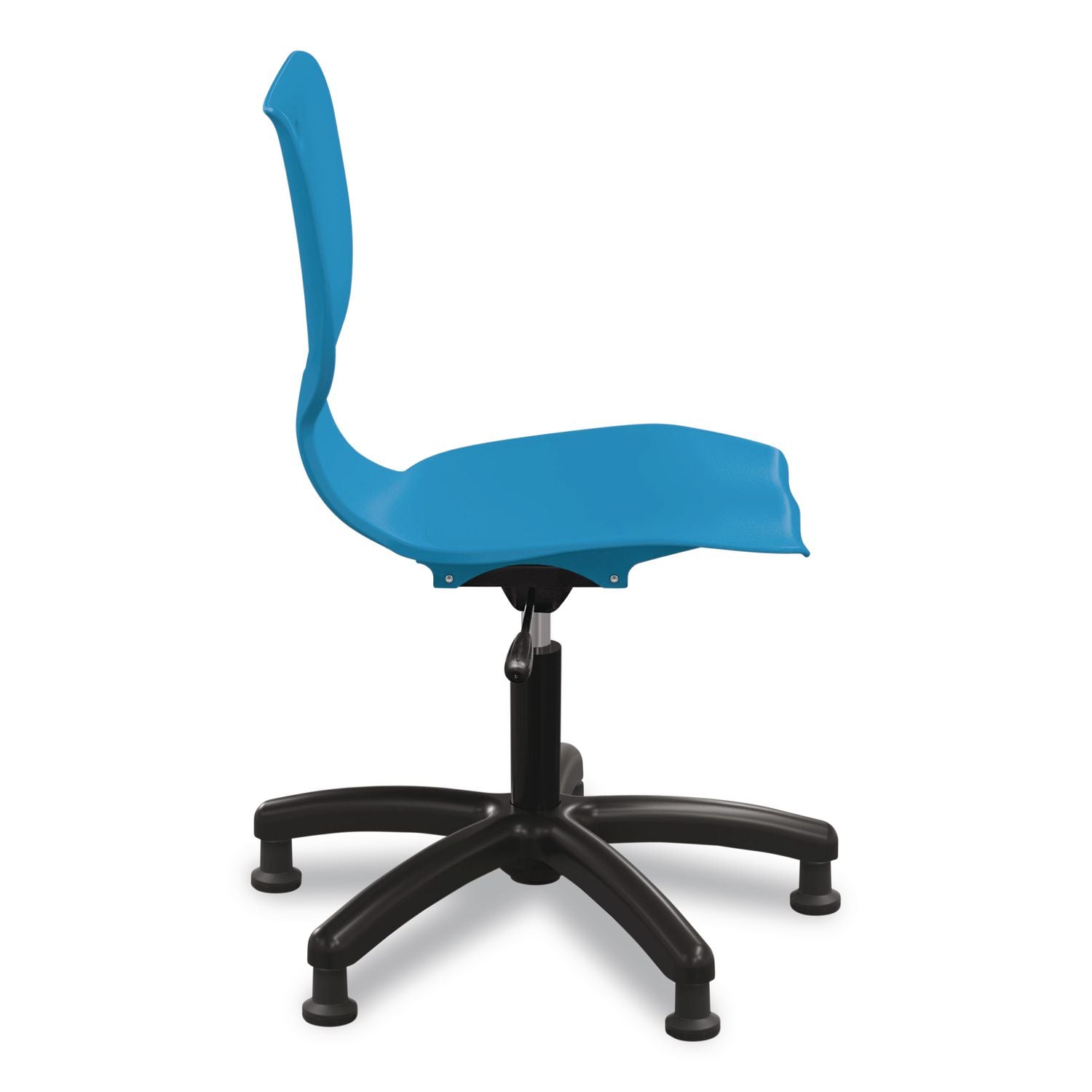 Hierarchy Five-Star Chair, Supports Up To 250 Lbs, 21.68" Seat Height, Blue Seat, Blue Back, Black Base