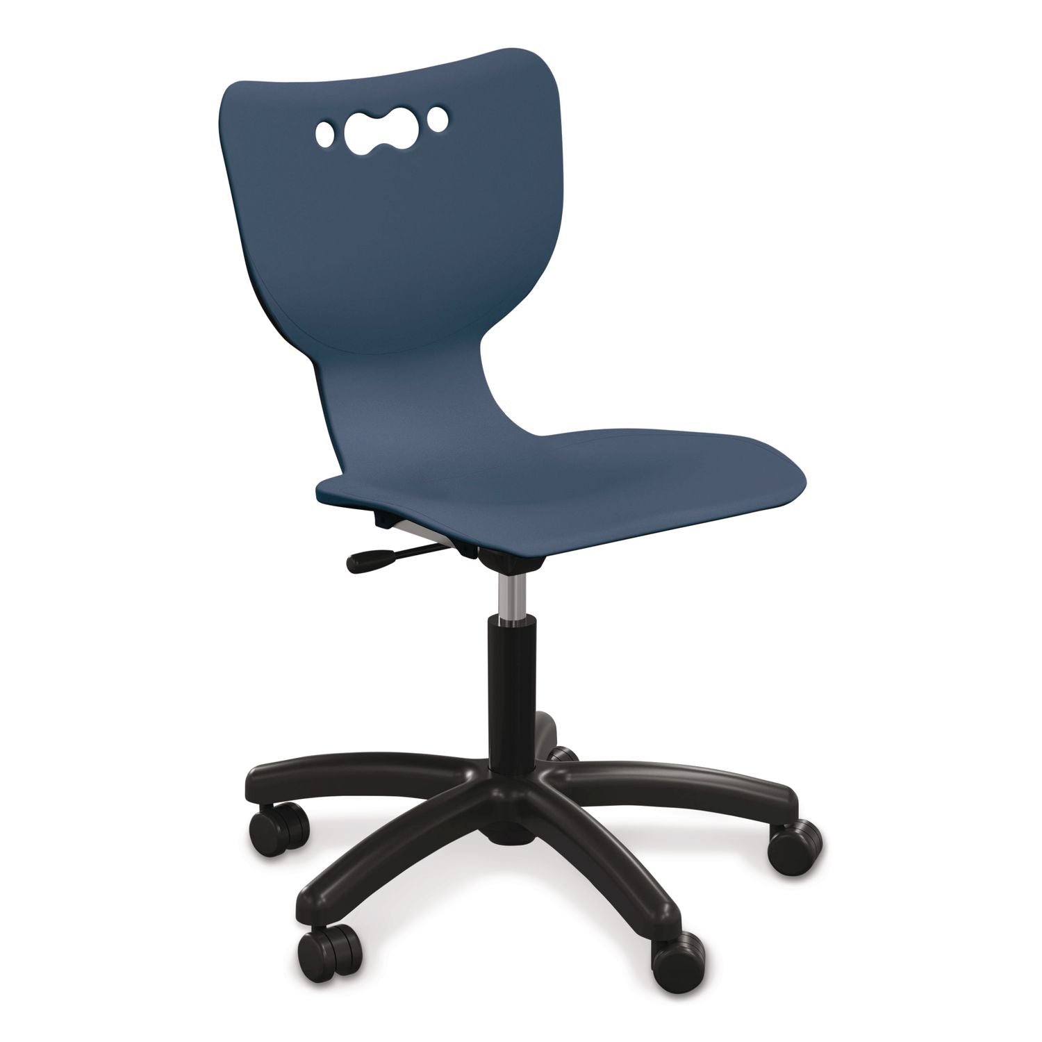 Hierarchy Five-Star Chair, Supports Up To 250 Lbs, 21.68" Seat Height, Navy Seat, Navy Back, Black Base