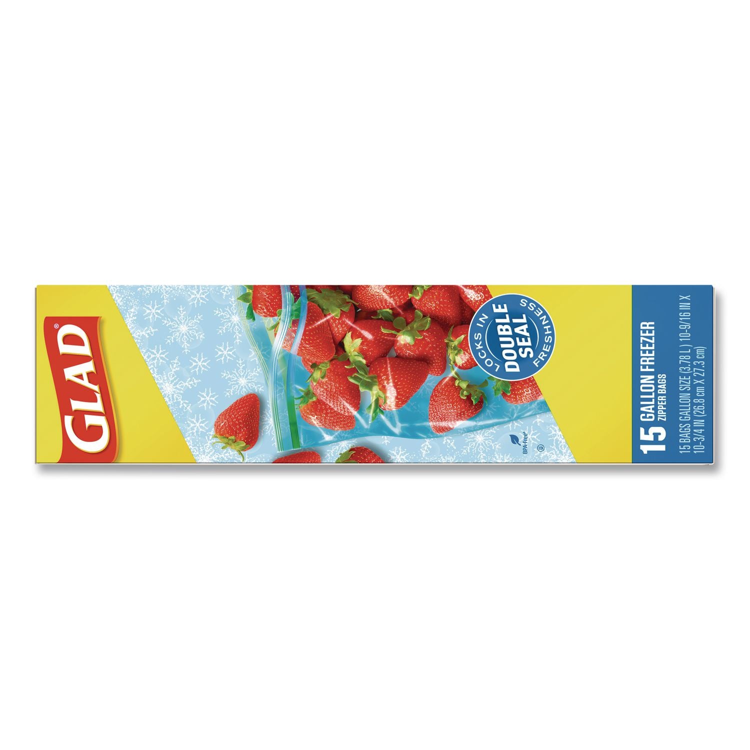 Zipper Food Storage Plastic Bags, Gallon Size, 10.75 X 10.38, Clear, 15 Bags