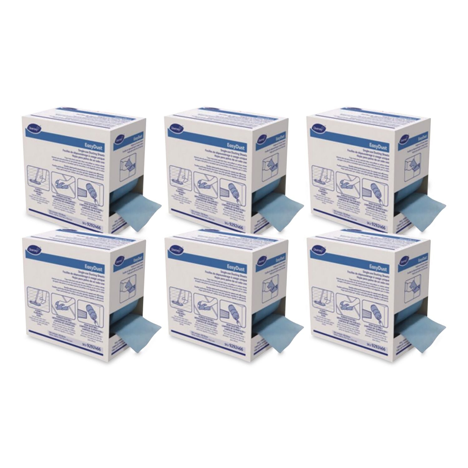 Easydust Single-Use Dusting Sheets, 5 X 6, 250 Dusters/Box, 6 Boxes/Carton