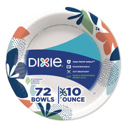 Paper Bowls With Soak Proof Shield, 10 Oz, Multicolor, 72/Pack