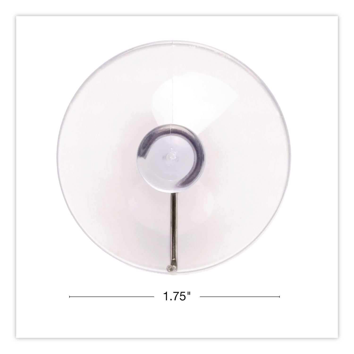 Suction Cup Hooks, Metal Silver Hook, 25/Pack