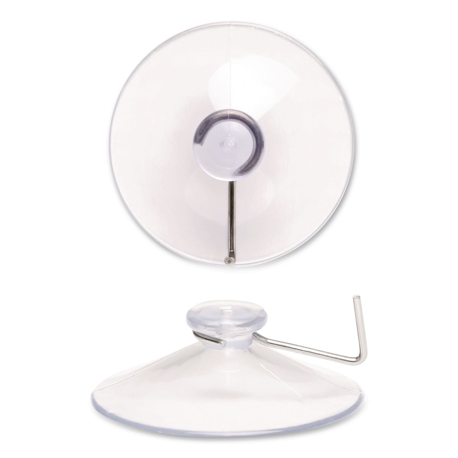 Suction Cup Hooks, Metal Silver Hook, 25/Pack