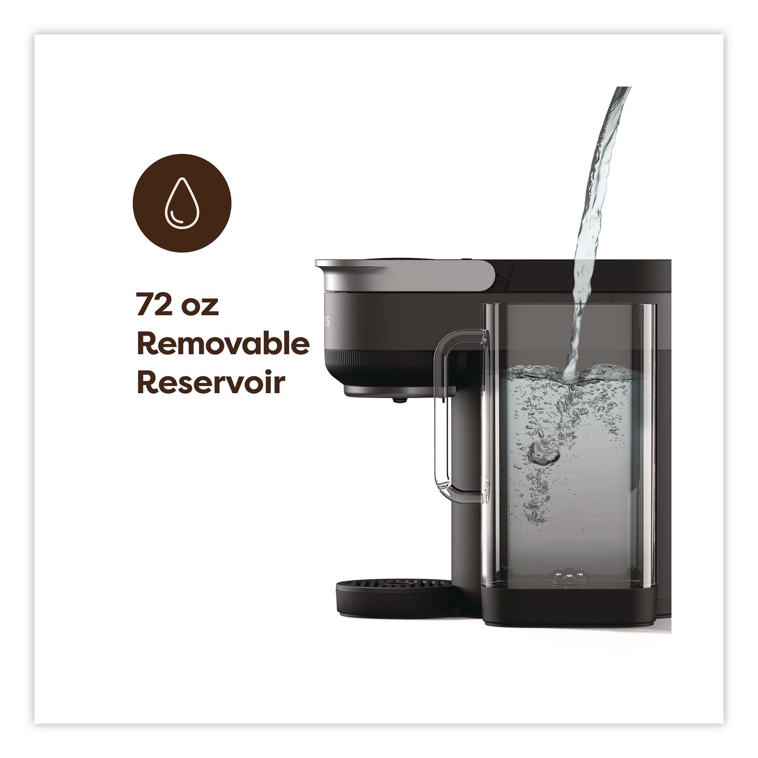 K-Crema 9-Cup Single Serve Coffee Maker, Black