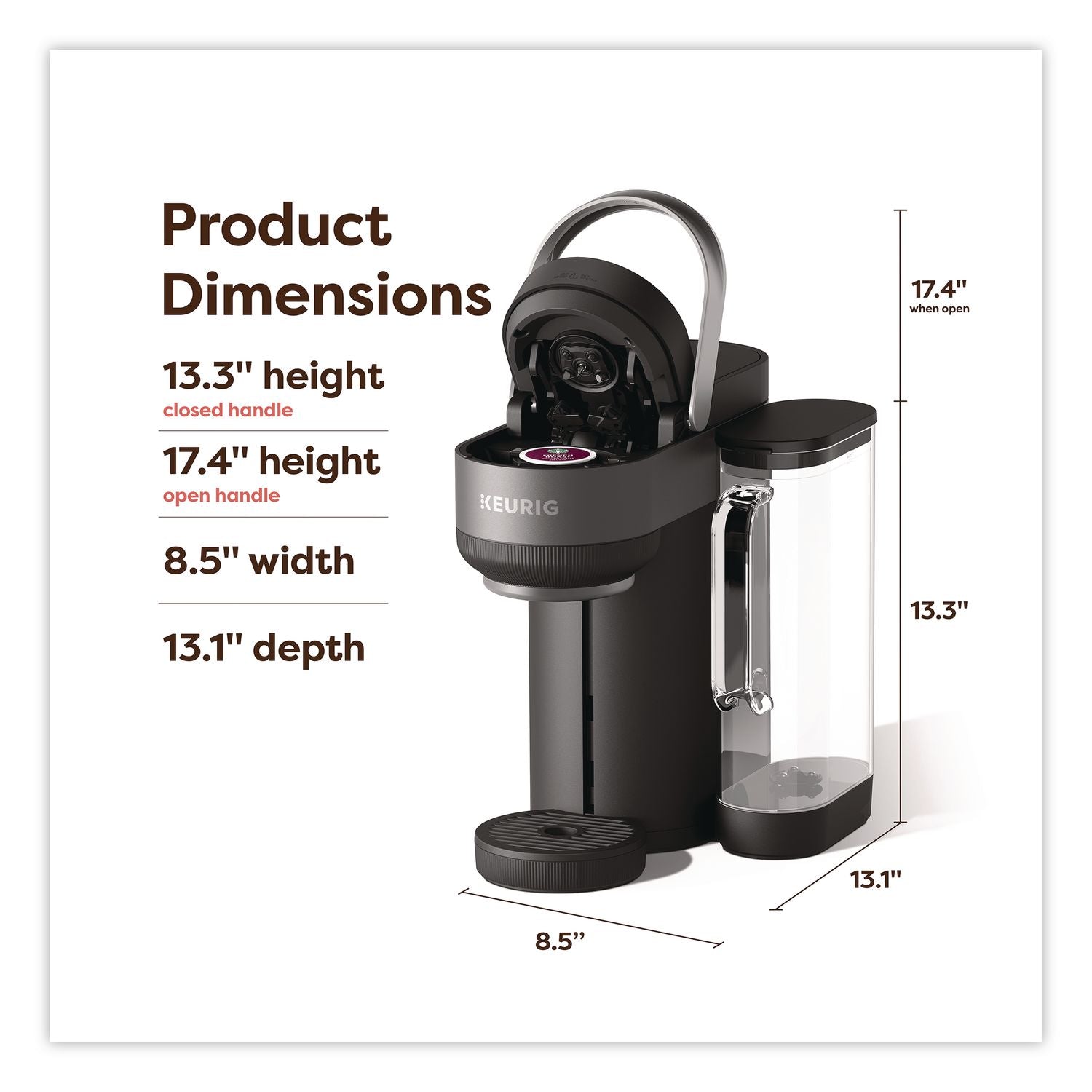 K-Crema 9-Cup Single Serve Coffee Maker, Black
