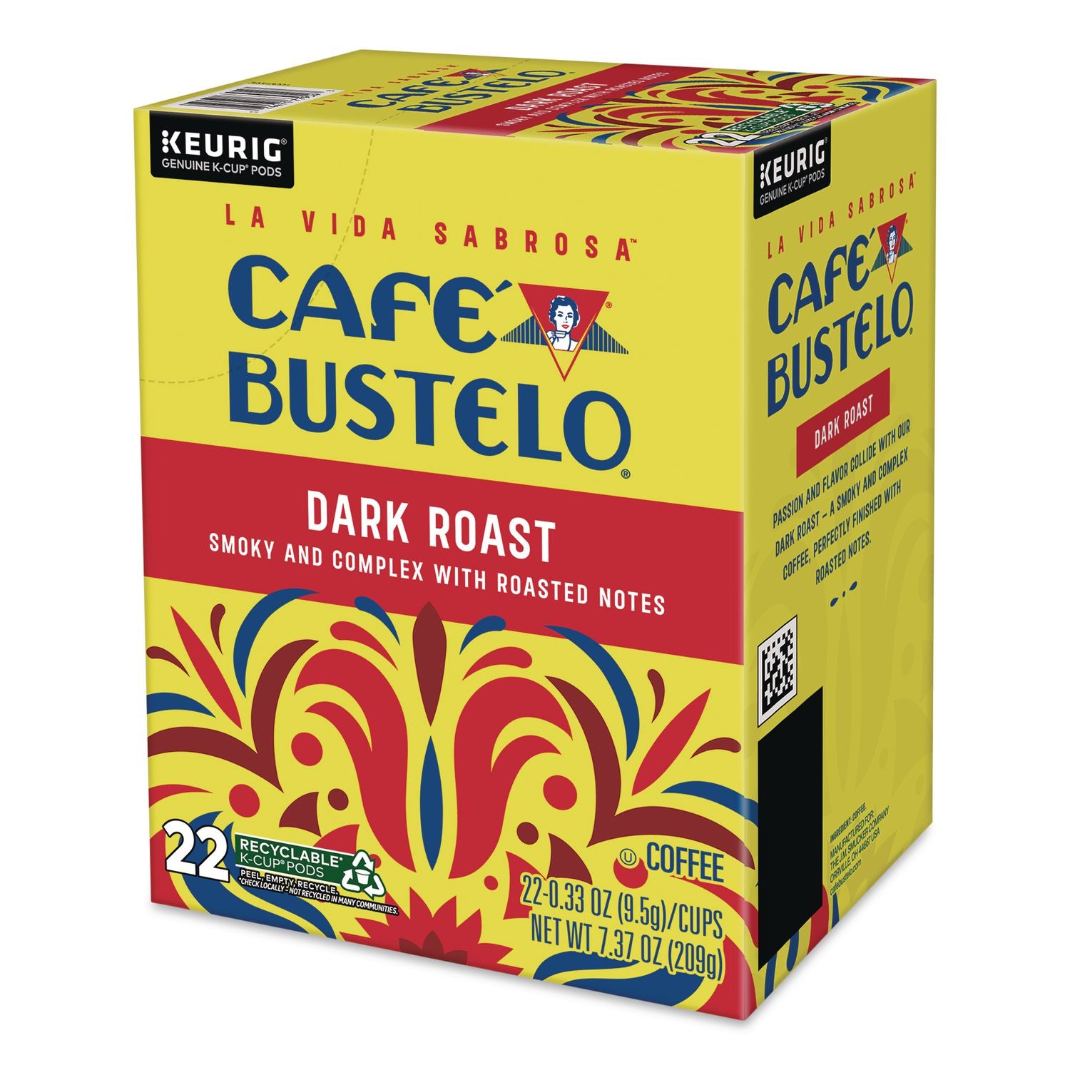 Cafe Bustelo Dark Roast Coffee K-Cup, 22/Box