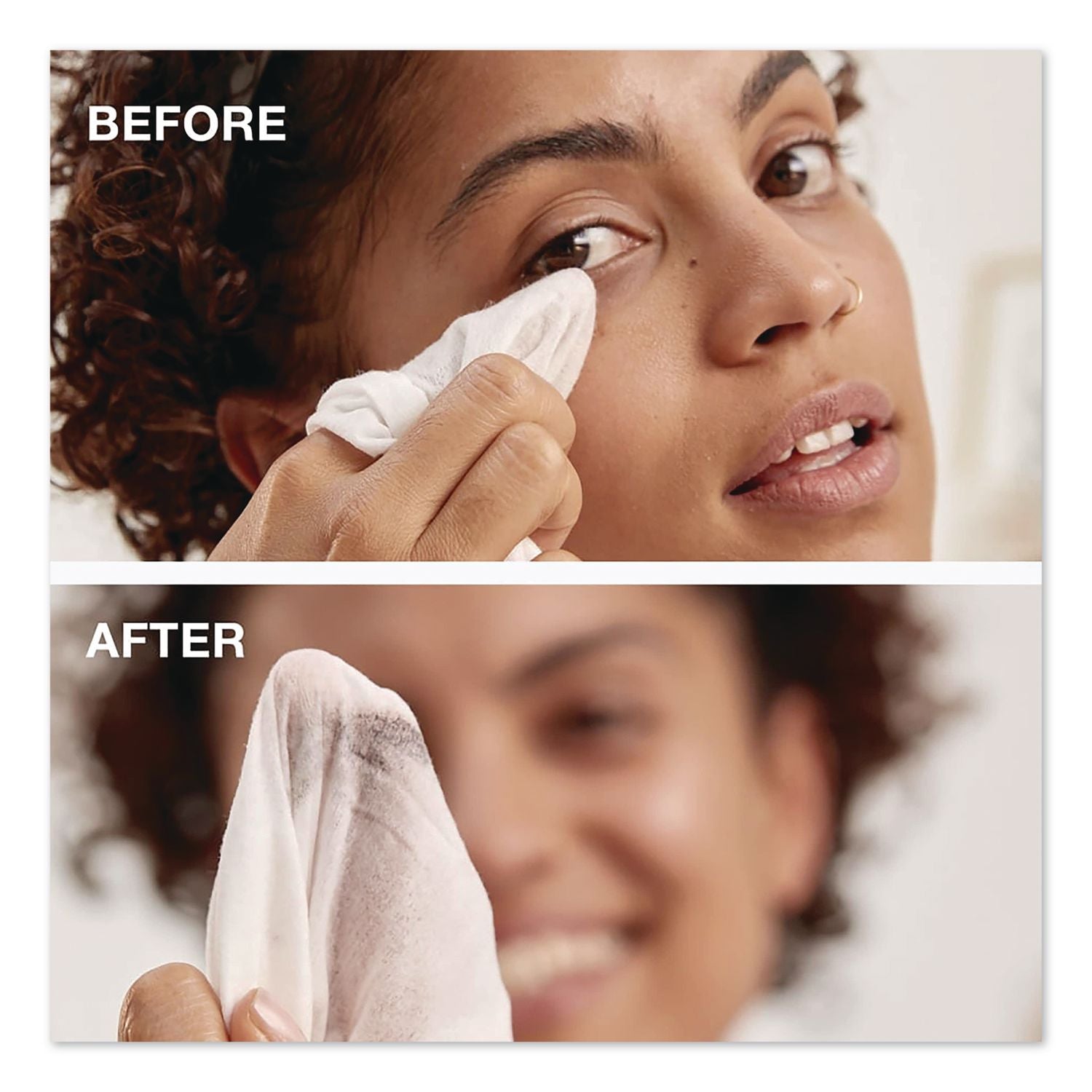 Makeup Remover Ultra-Soft Cleansing Towelettes, 7.2 X 6.4, Unscented, White, 20/Pack