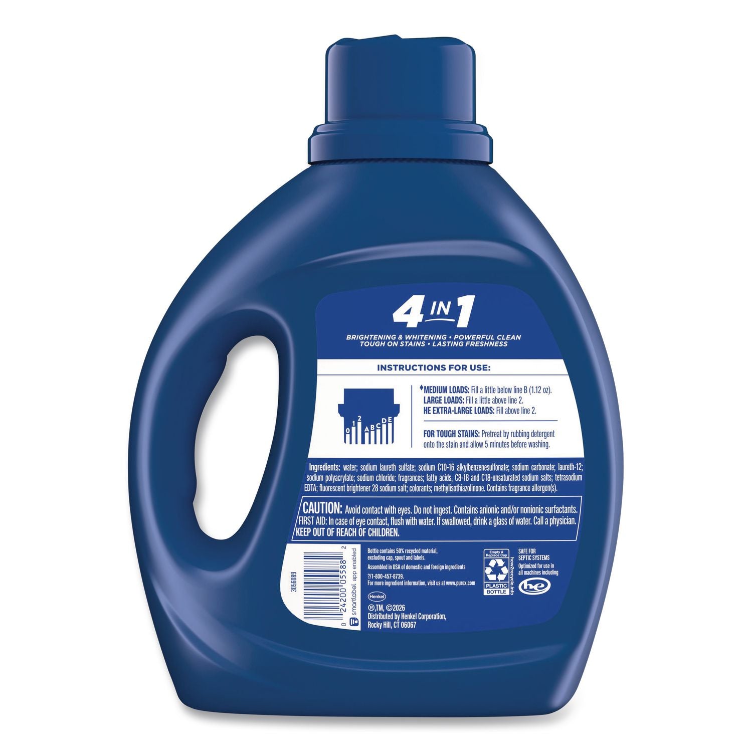 Mountain Breeze Liquid Laundry Detergent, 58 Loads, 66 Oz Bottle, 6/Carton