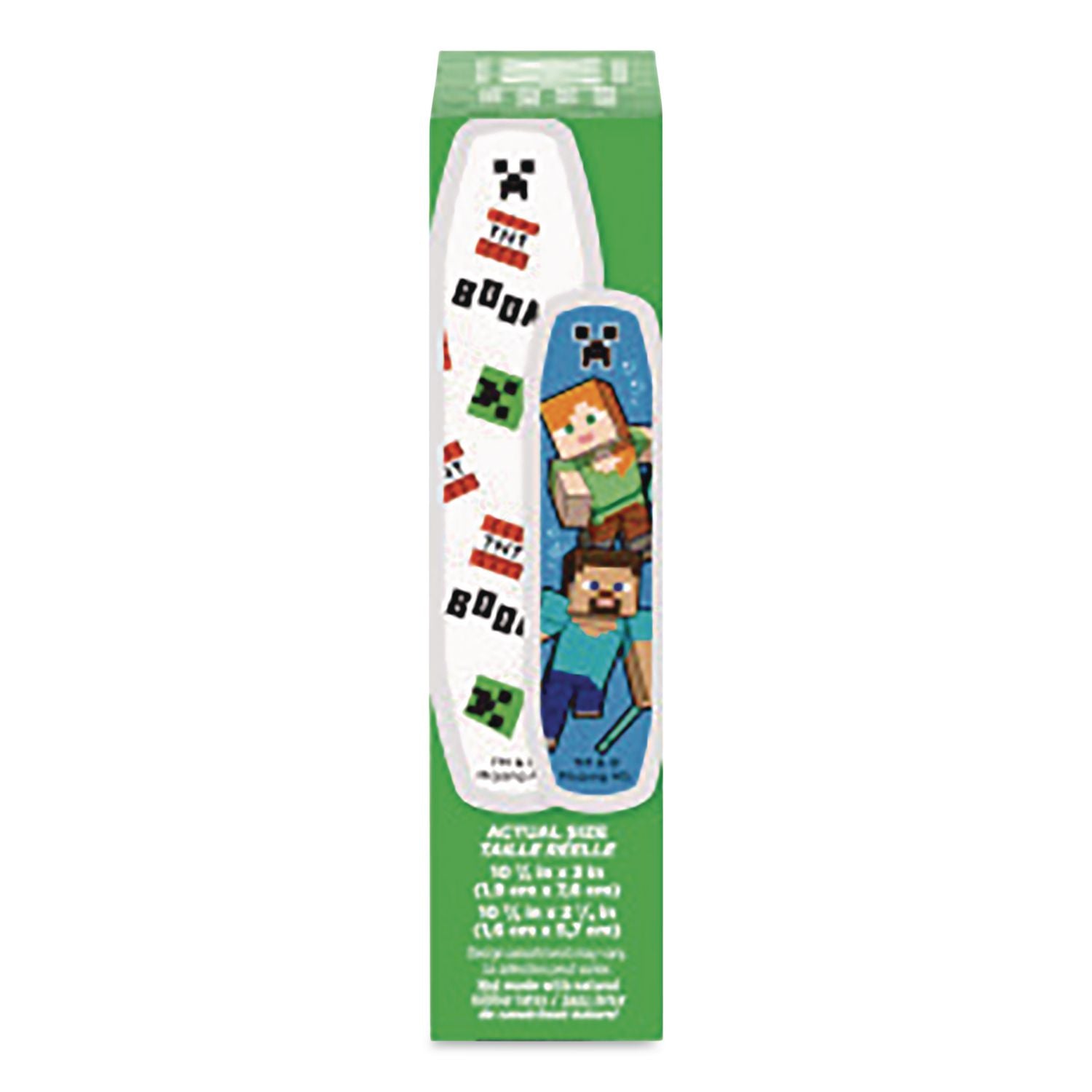 Minecraft Adhesive Bandages, Assorted Sizes, 20 Bandages
