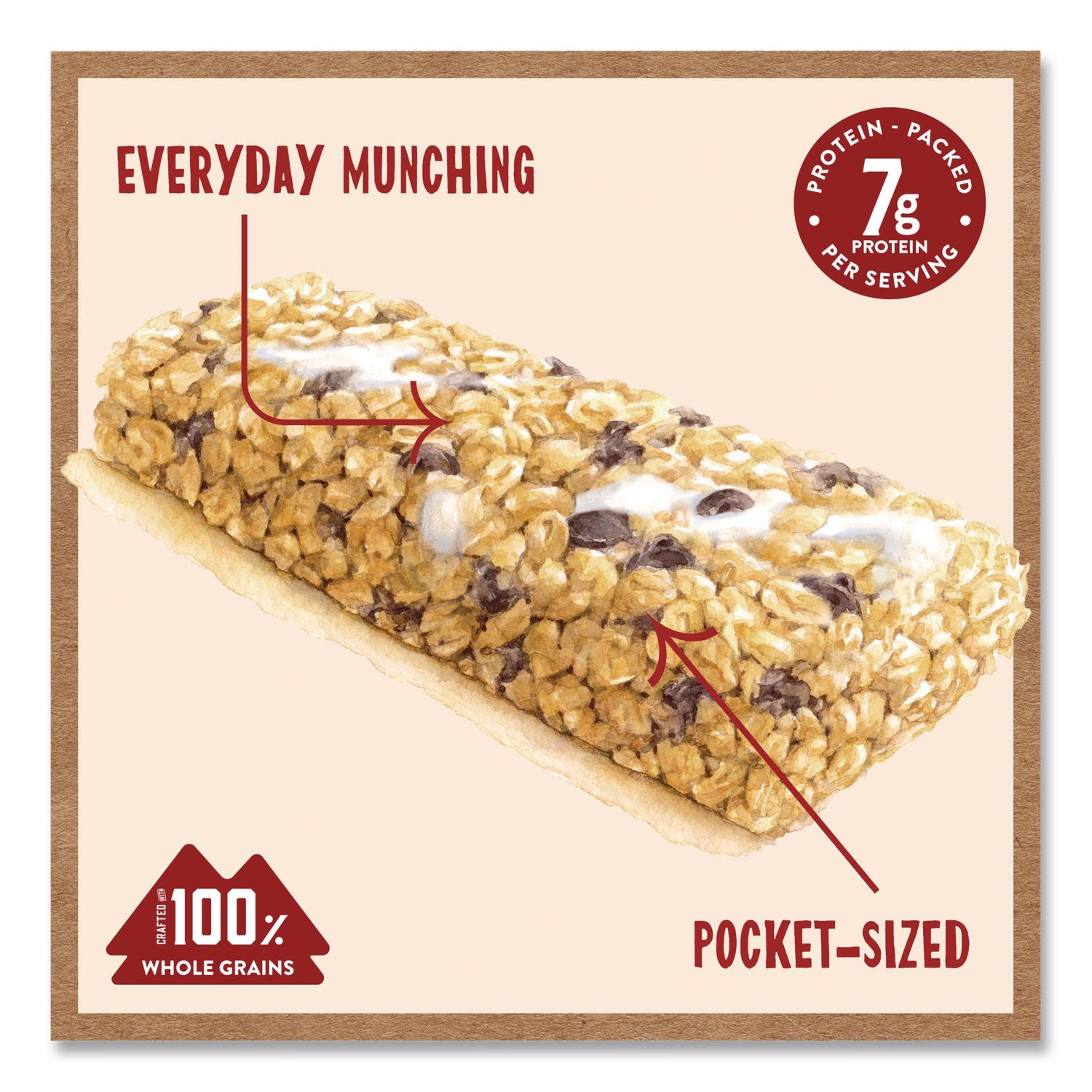 Chewy S'Mores Granola Bar, 1.23 Oz Bar, 5/Box