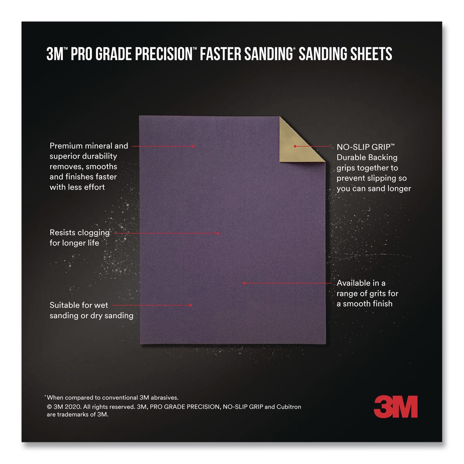 Pro Grade Precision Sanding Sheet, 6/Pack