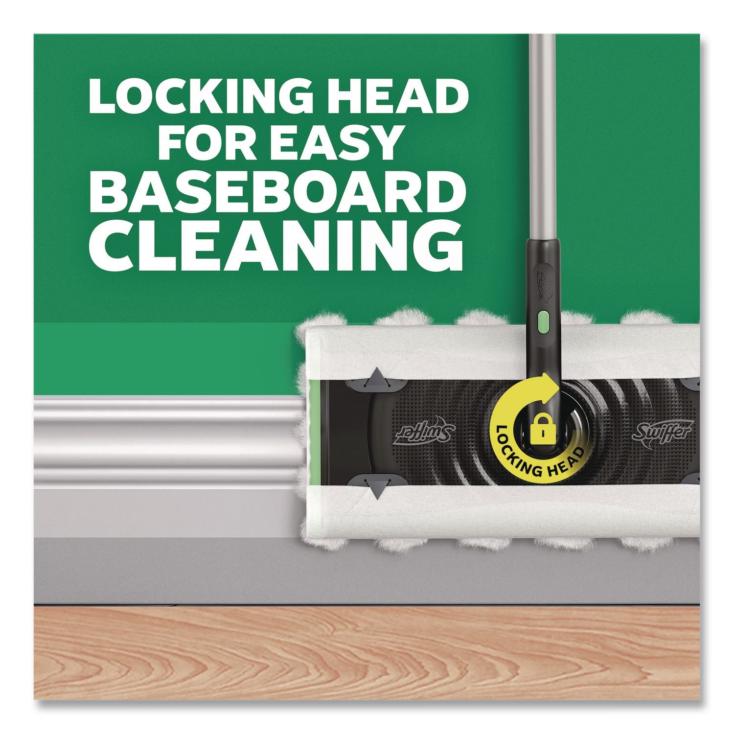 Sweep And Mop 2-In-1 Dry + Wet Floor Deluxe Mopping And Sweeping Kit, Silver Handle