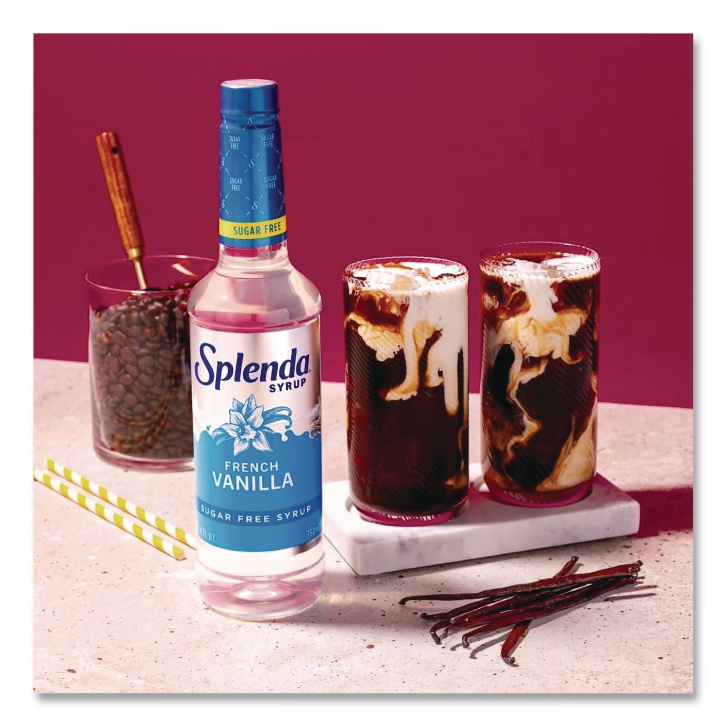 Sugar-Free Coffee Syrup, French Vanilla, 25.4 Oz Bottle, 6/Carton