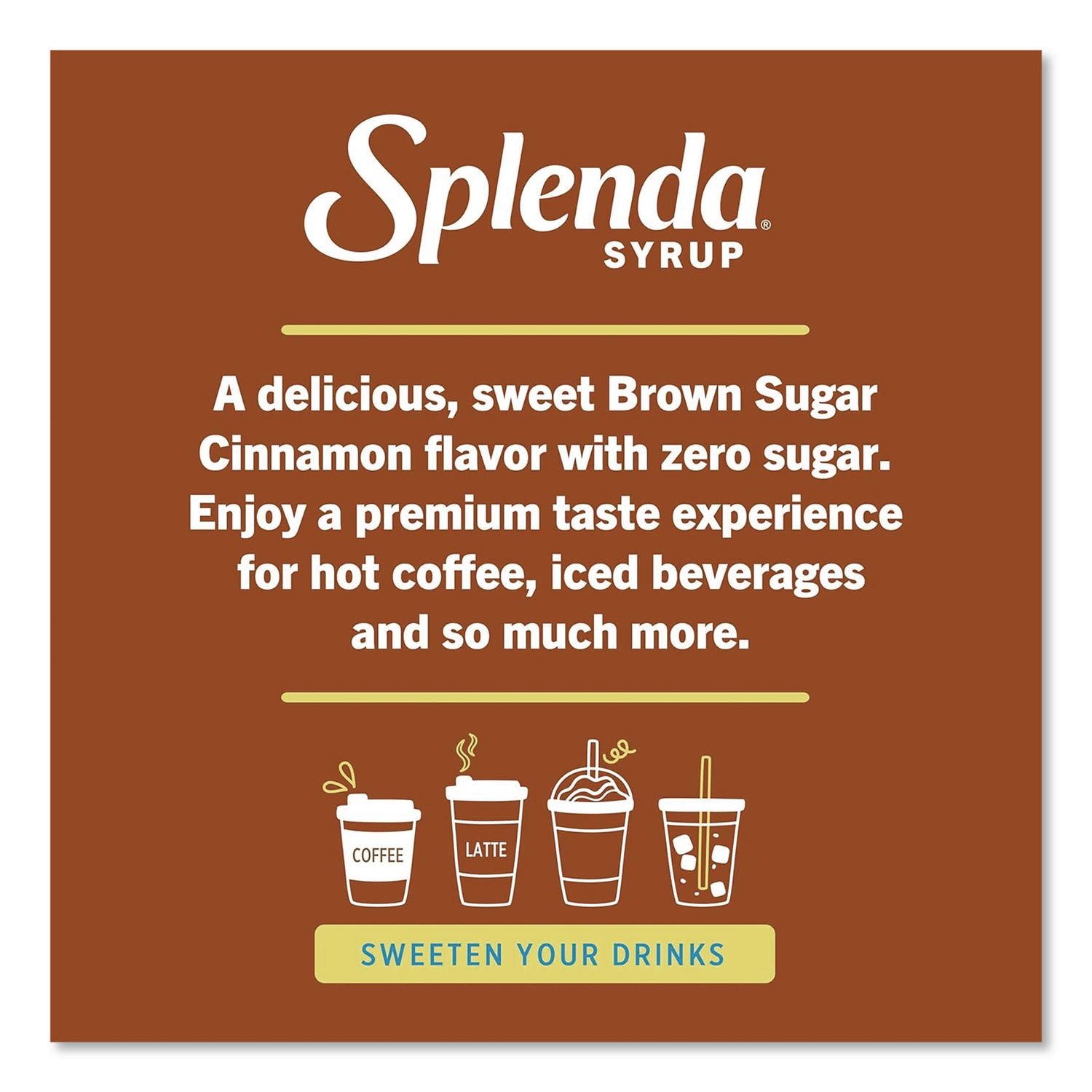 Sugar-Free Coffee Syrup, Brown Sugar Cinnamon, 25.4 Oz Bottle, 6/Carton