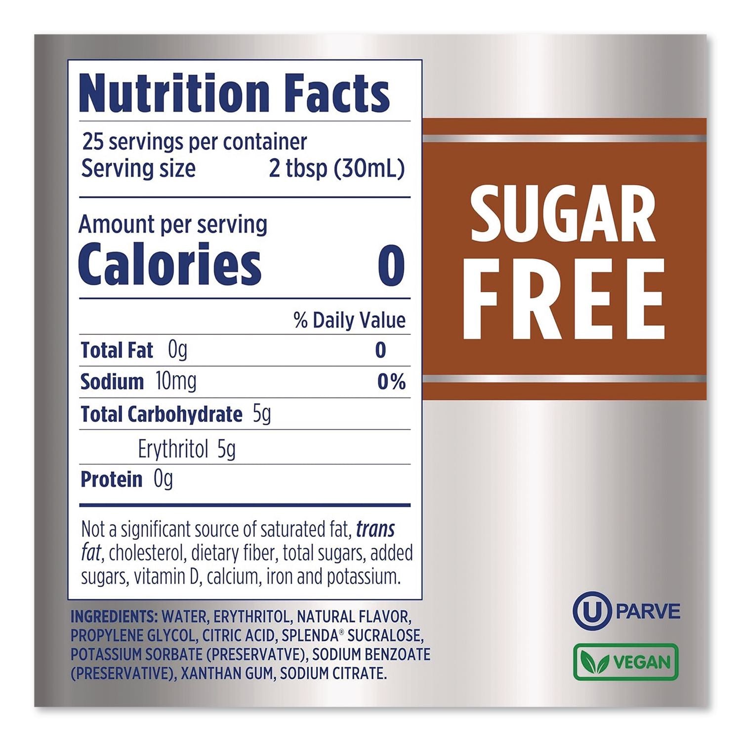 Sugar-Free Coffee Syrup, Brown Sugar Cinnamon, 25.4 Oz Bottle, 6/Carton