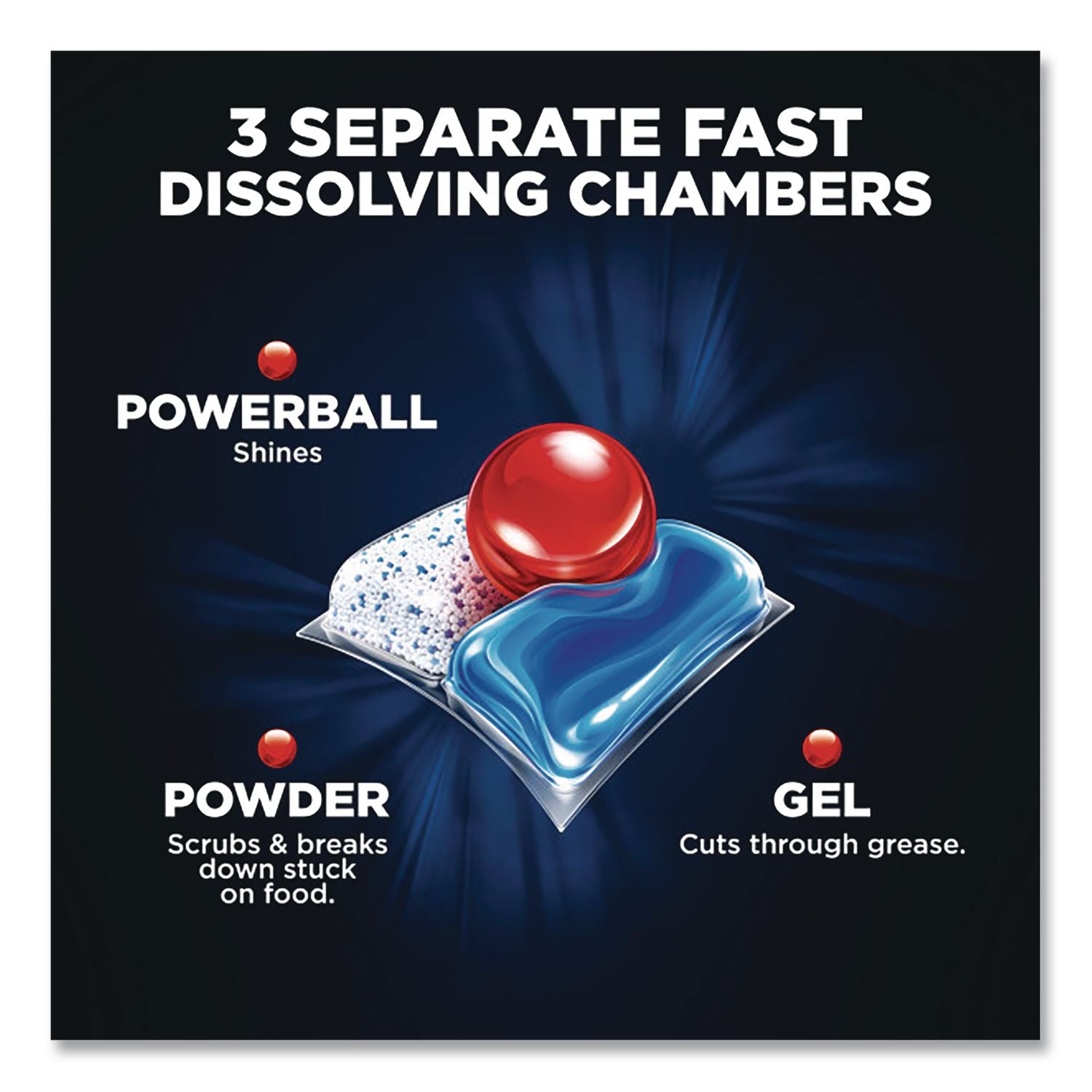 Powerball Quantum Dishwasher Tabs, Fresh Scent, Tub, 84 Tabs