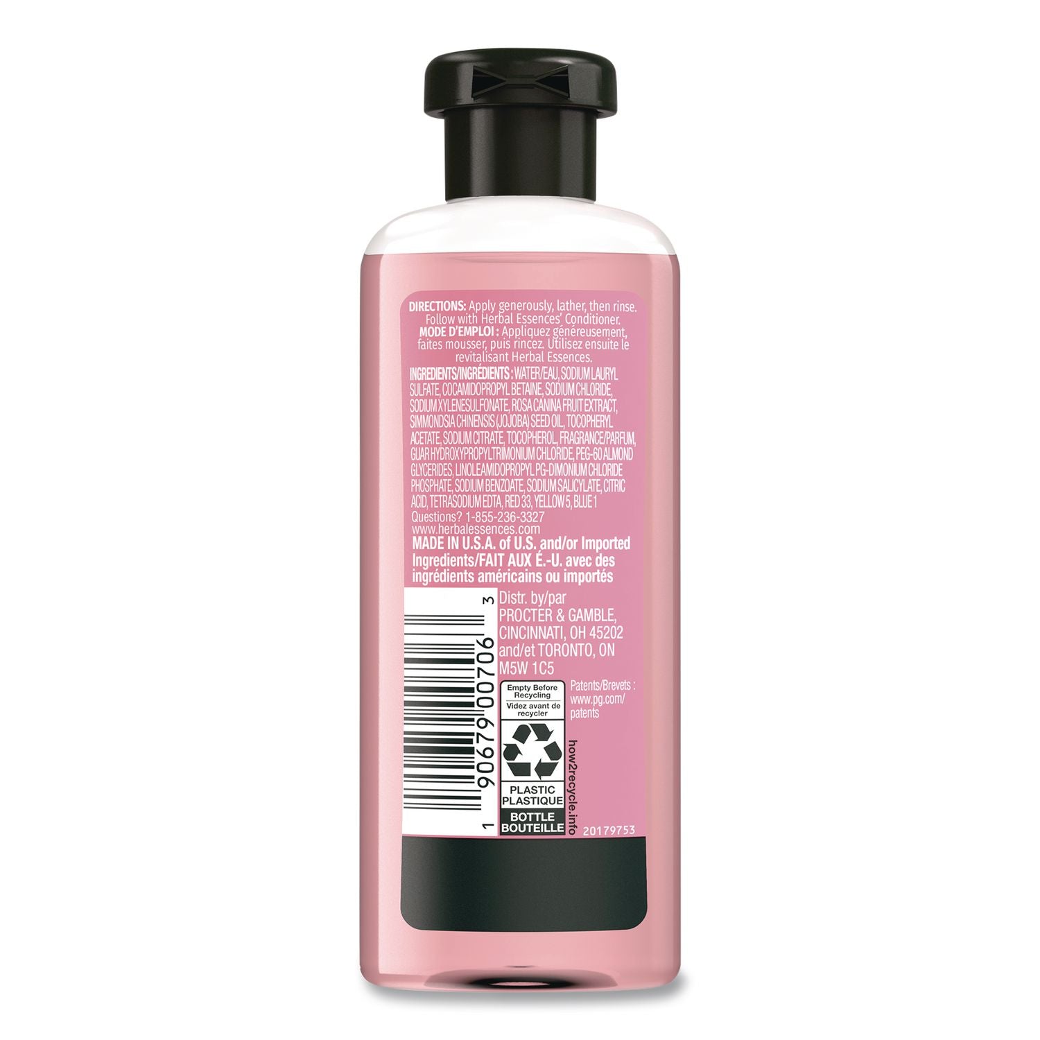 Smoothing Shampoo, Rose Hips Scent, 3.38 Oz, 24/Carton