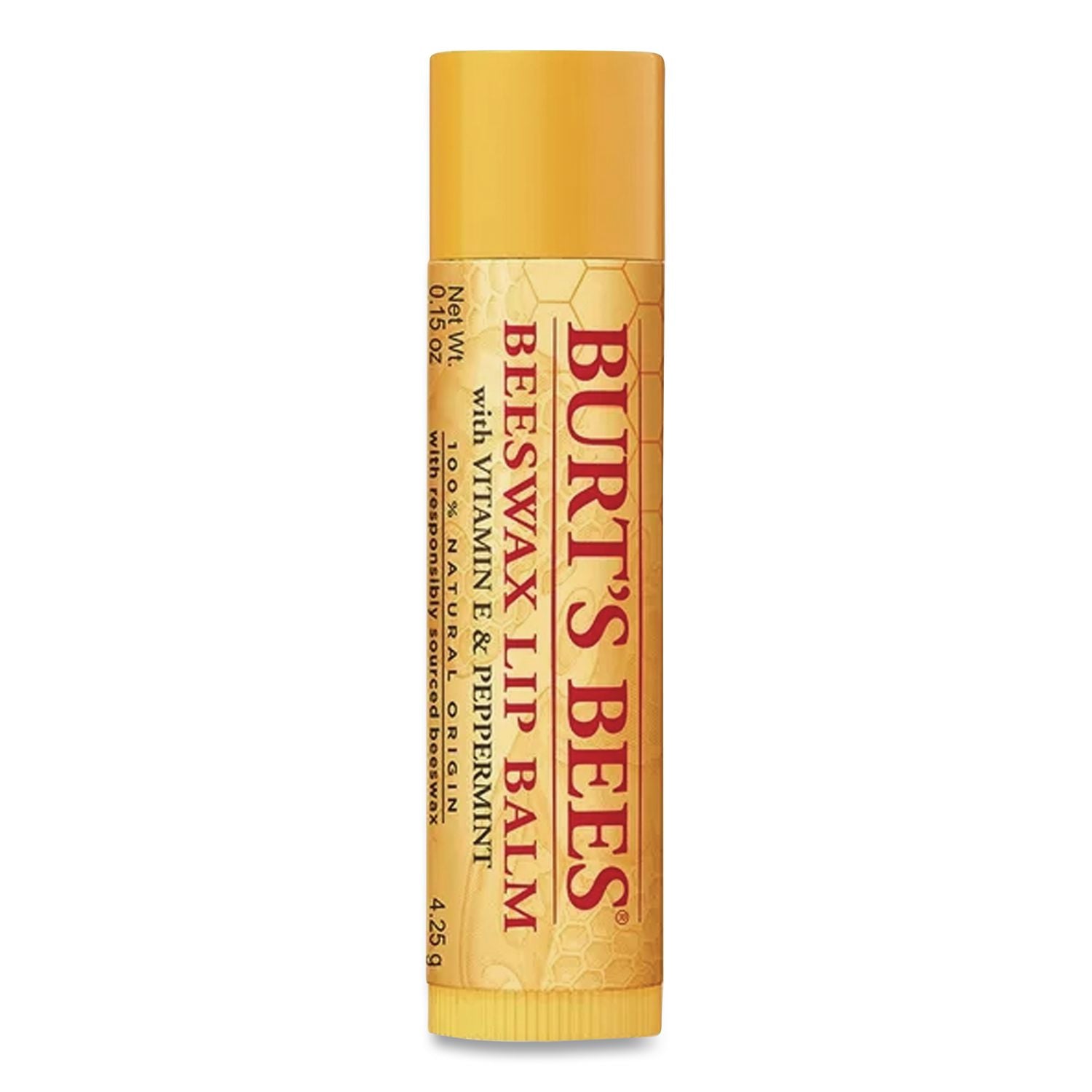 Beeswax Lip Balm, Original, 0.15 Oz Stick, 4/Pack