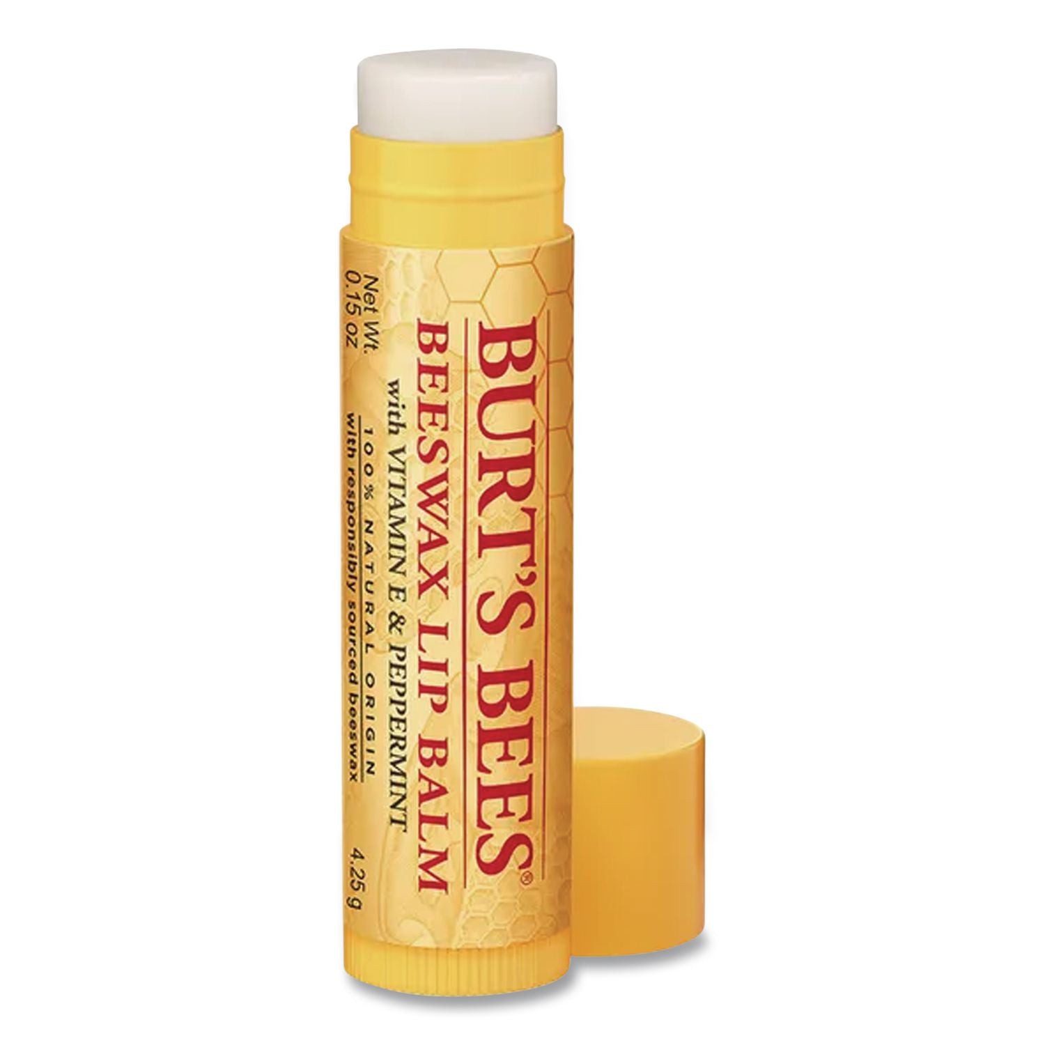 Beeswax Lip Balm, Original, 0.15 Oz Stick, 4/Pack