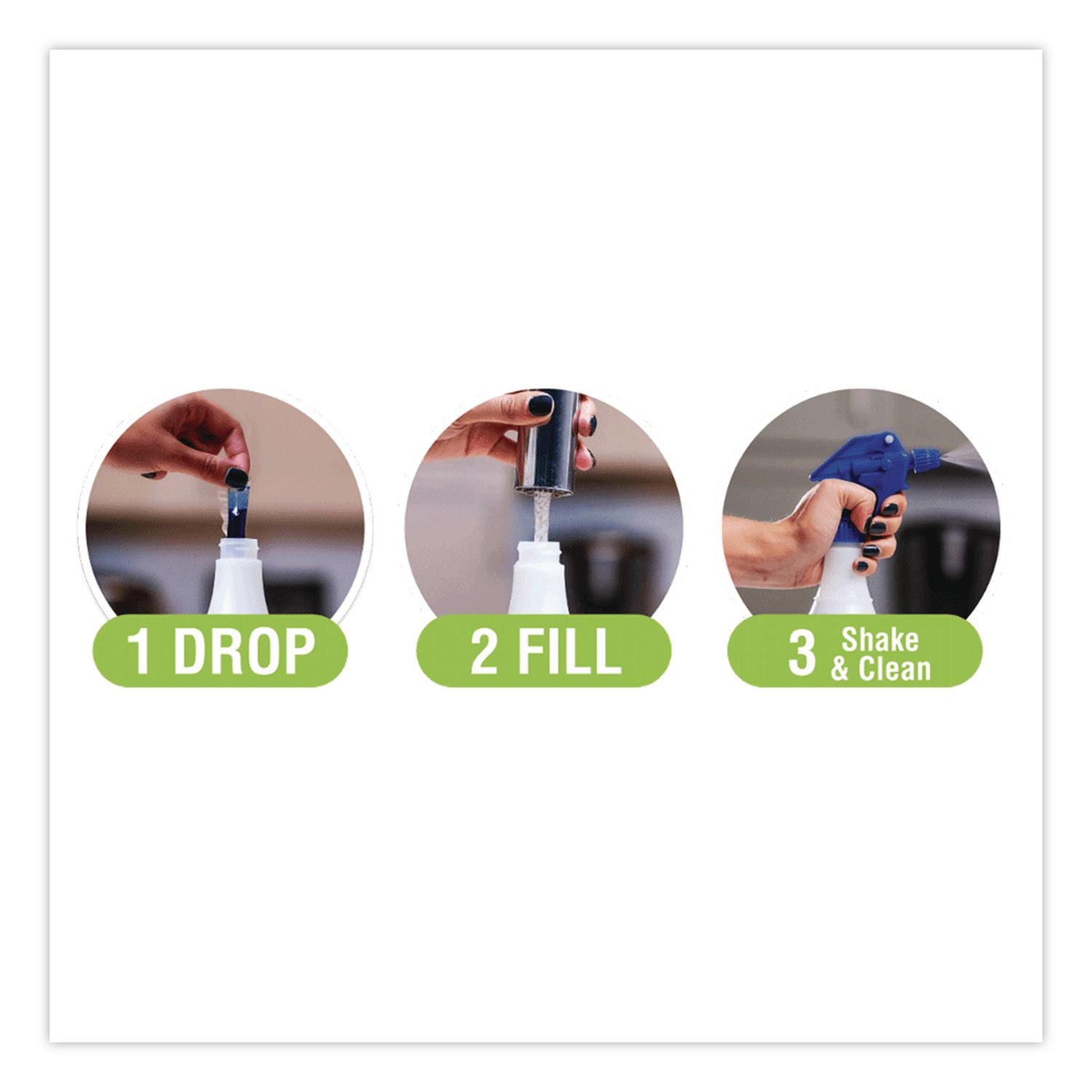 Aqua Chempacs Glass Hard Surface Cleaner, 20 Pacs/Bag