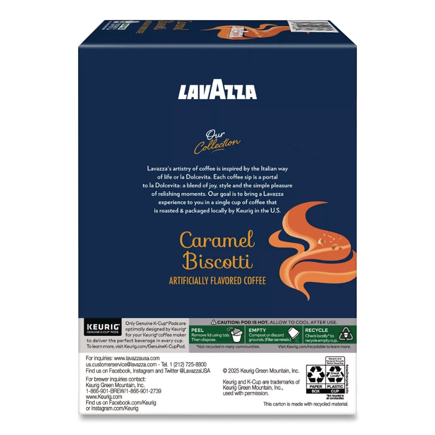 Caramel Biscotti Coffee K-Cup, 22/Box