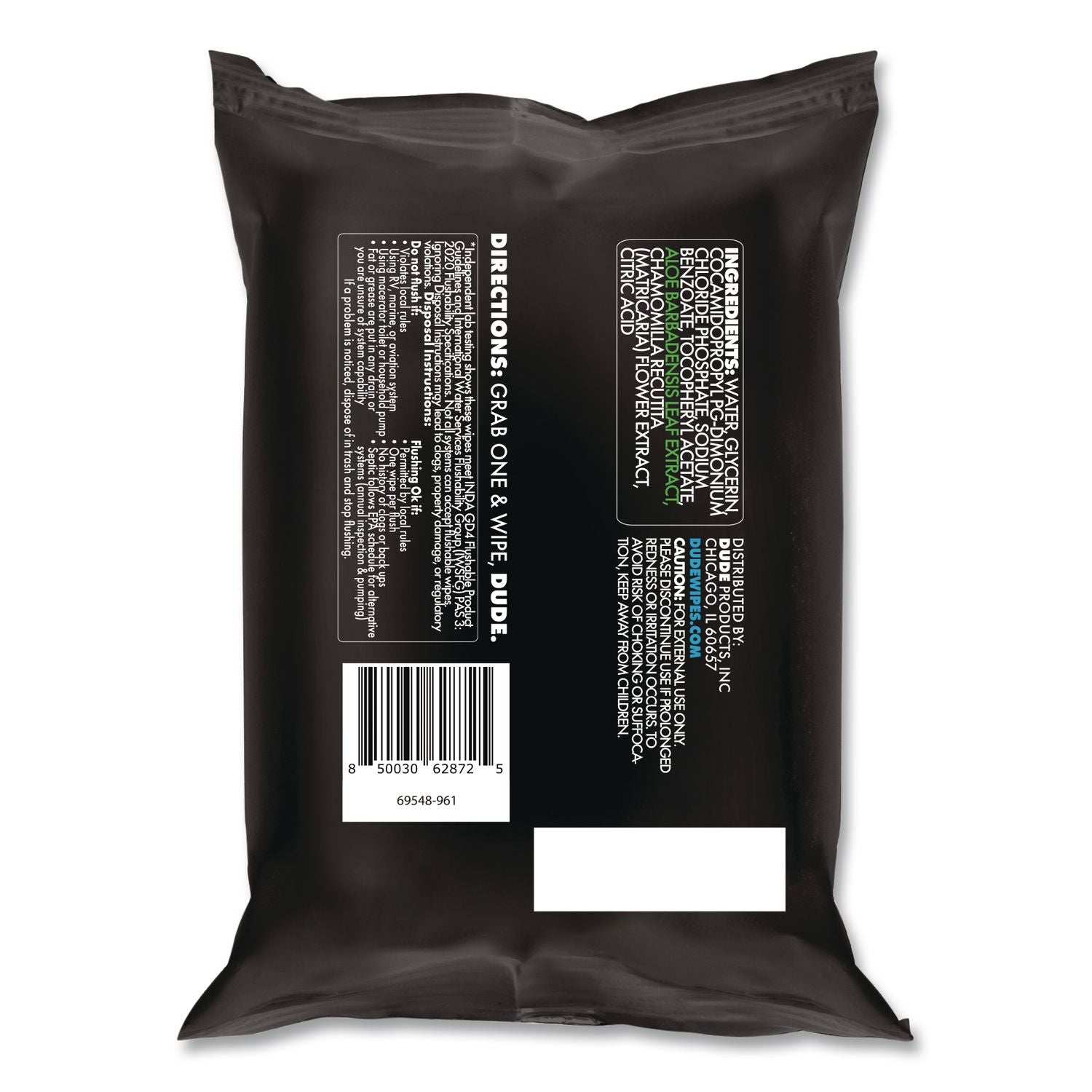Extra Large Flushable Wipes, 7 X 7, Fragrance Free, White, 18 Wipes