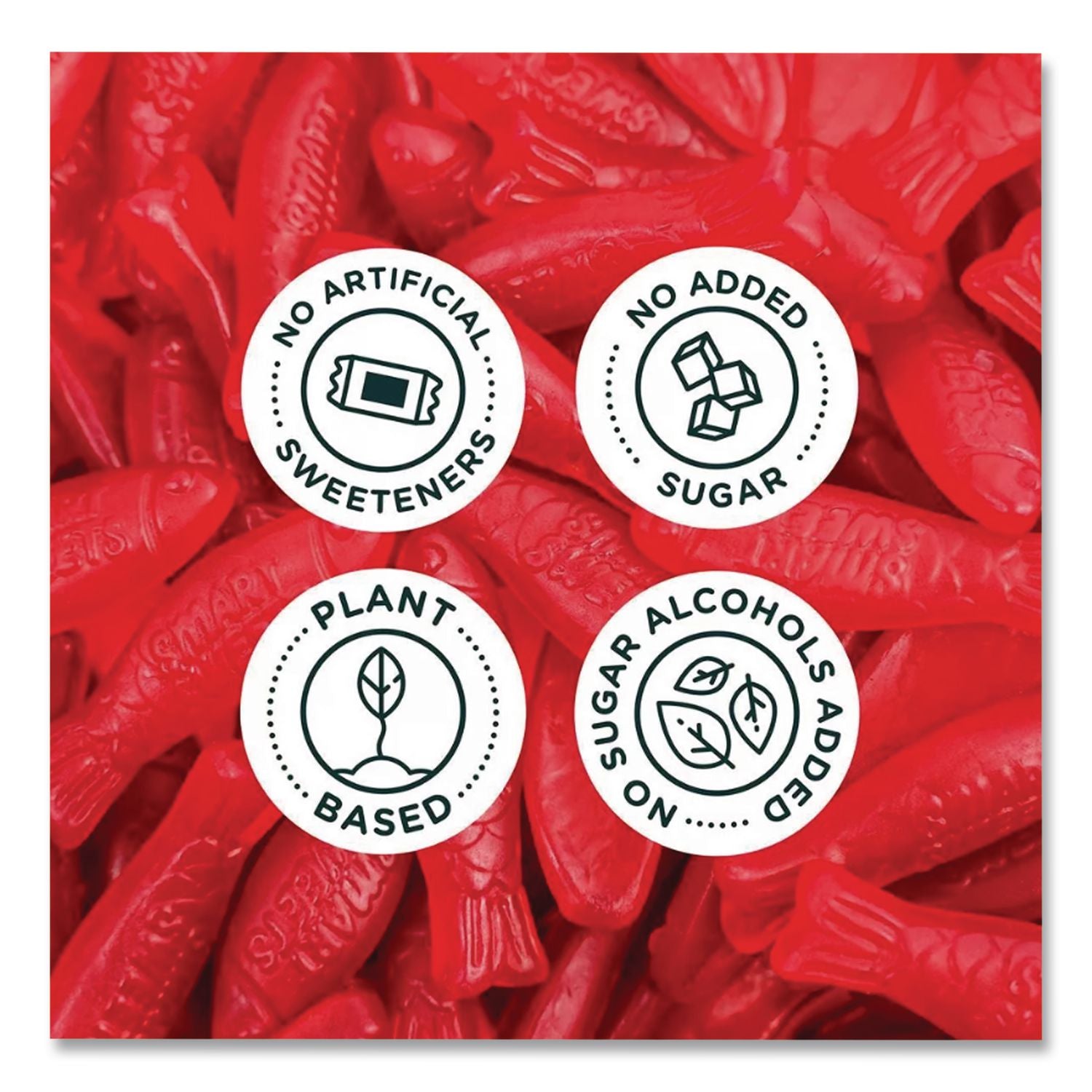 Sweet Fish Gummy Candy, Berry, 1.8 Oz Packet, 12/Box