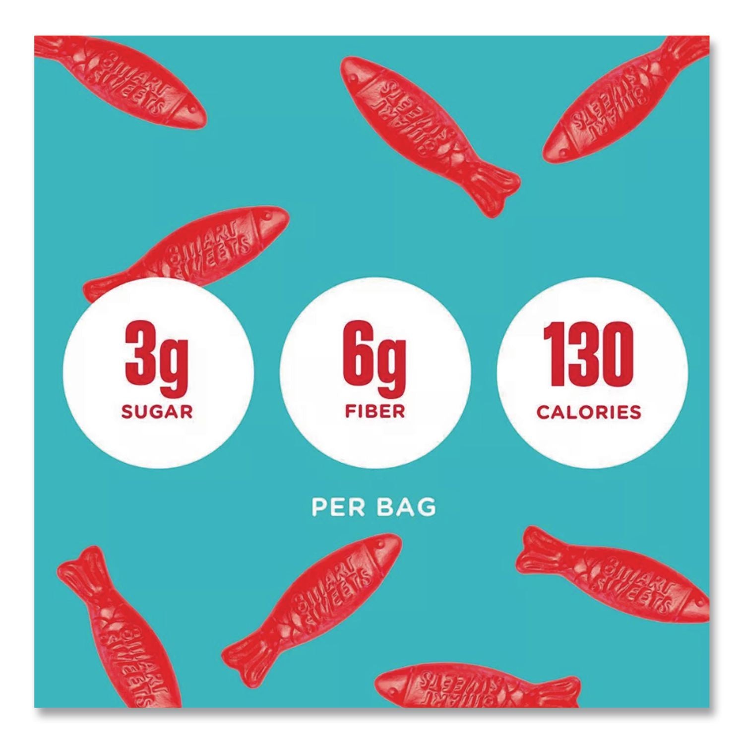 Sweet Fish Gummy Candy, Berry, 1.8 Oz Packet, 12/Box