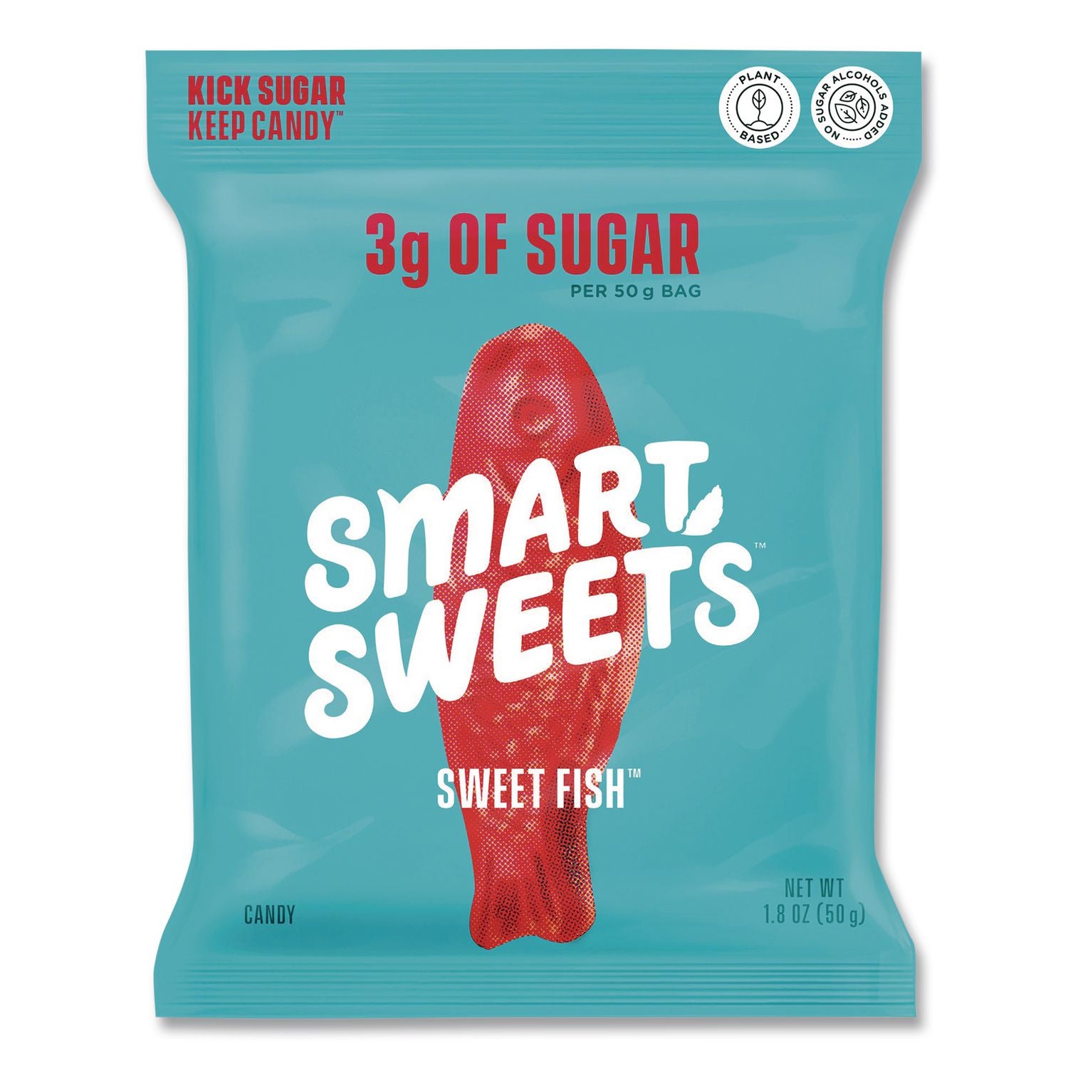 Sweet Fish Gummy Candy, Berry, 1.8 Oz Packet, 12/Box