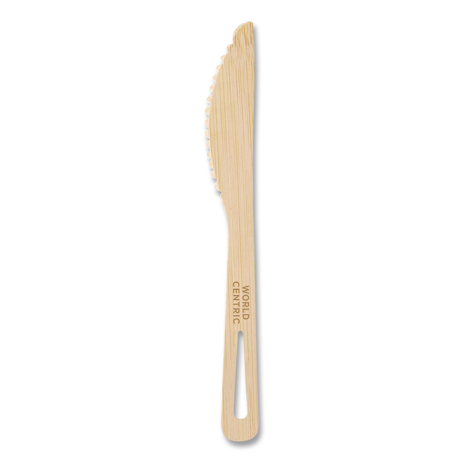 Bamboo Cutlery, Medium Heavyweight, Knife, Paper, Natural, 24/Pack