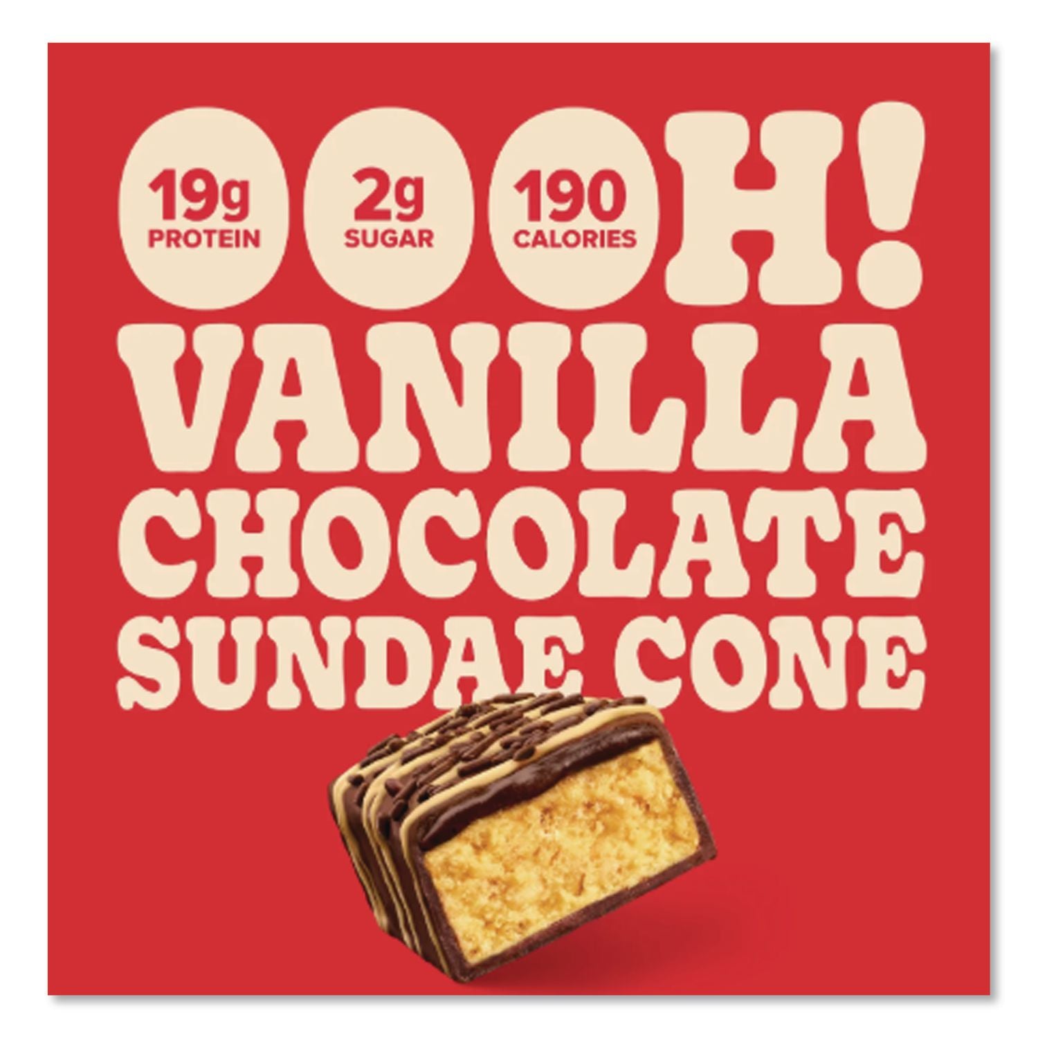Sundae Cone Protein Bar, 1.76 Oz Bar, 6/Box